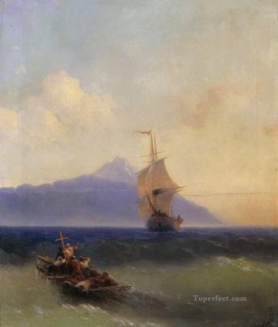  marina Arte - Ivan Aivazovsky tarde en el mar Paisaje marino